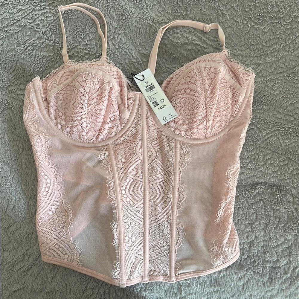 Garage Blush Pink Bustier Top